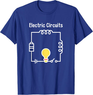 Electric Circuits Electrical Engineer Cute Gifts T-Shirt - T-Shirt | Royal