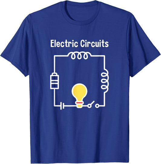 Electric Circuits Electrical Engineer Cute Gifts T-Shirt - T-Shirt | Royal