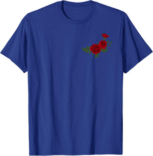 Cool Red Roses Elegant Floral Design Women and Youth T-Shirt - T-Shirt | Royal