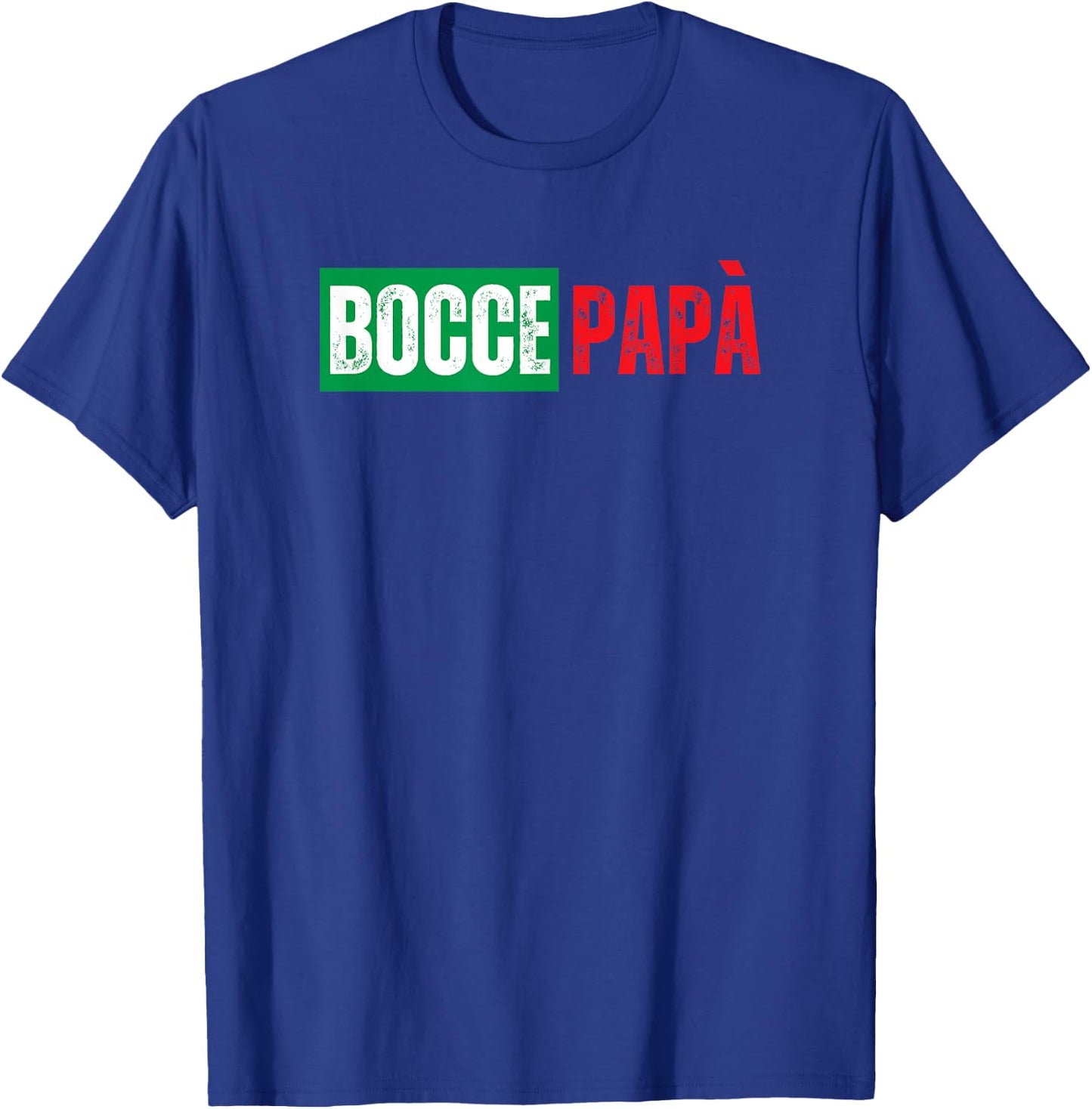 Bocce Ball Papa Grandpa Bocceball Game Player Italy Flag T-Shirt - T-Shirt | Royal