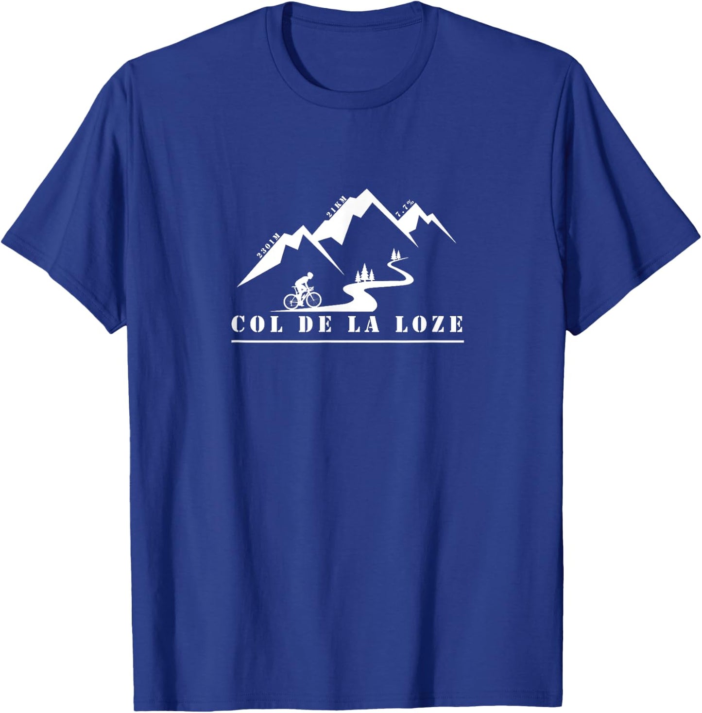 Col de la Loze Bicycle Bike France Tour Alps T-Shirt - T-Shirt | Royal