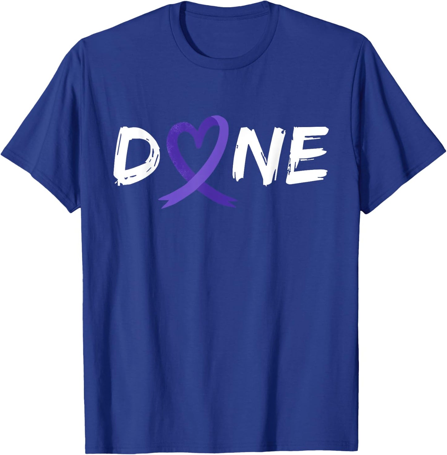 Done Last Day Of Radiation Chemo Pancreatic Cancer Heart T-Shirt - T-Shirt | Royal