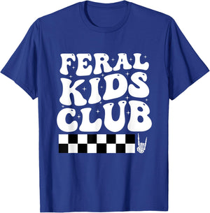 Funny Feral Kids Club T-Shirt - T-Shirt | Royal