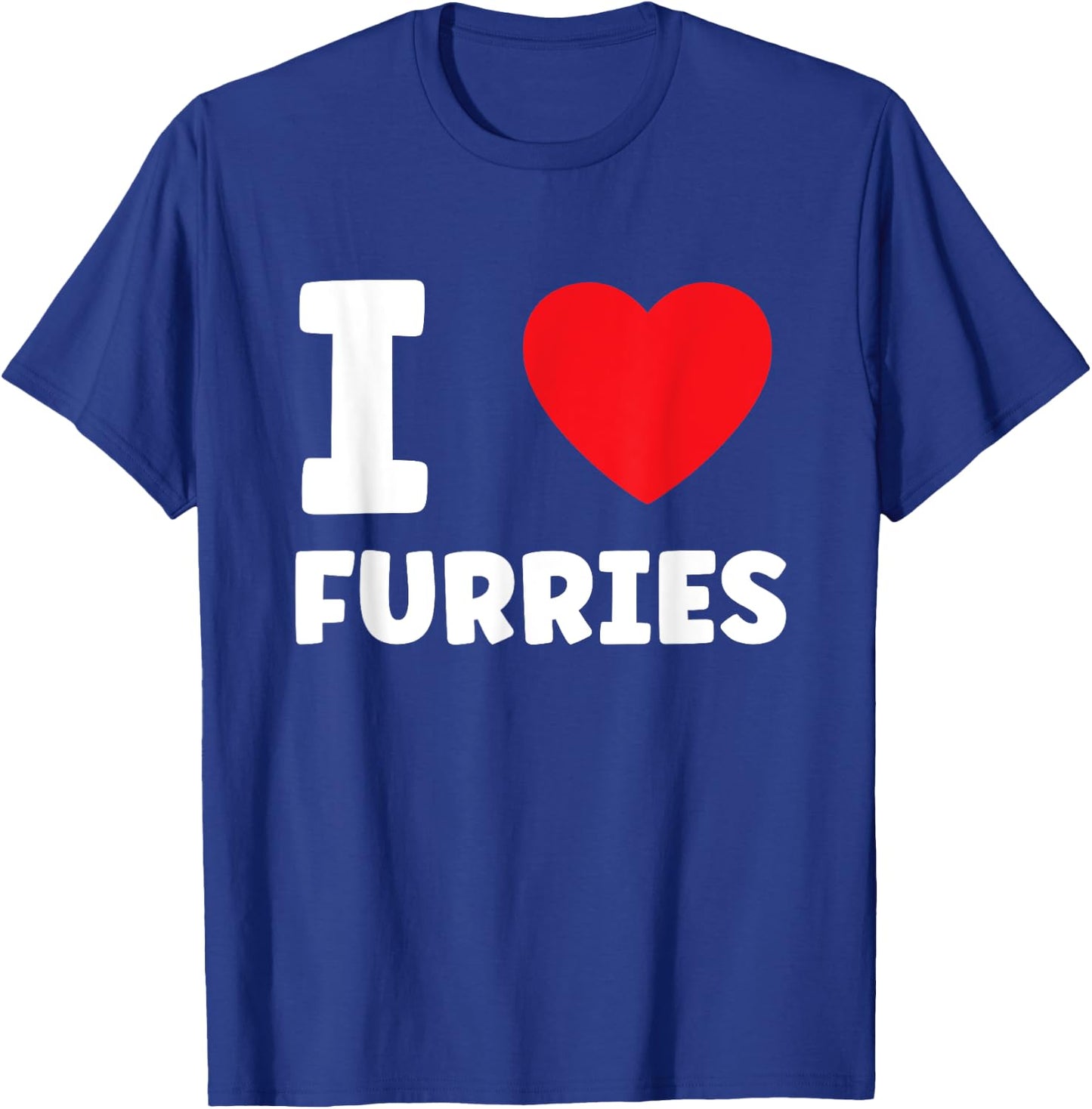 Cute I Heart Furries Furry Fandom Love T-Shirt - T-Shirt | Royal
