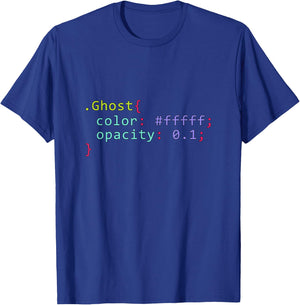 Ghost in CSS format code for a ghost of programmers T-Shirt - T-Shirt | Royal