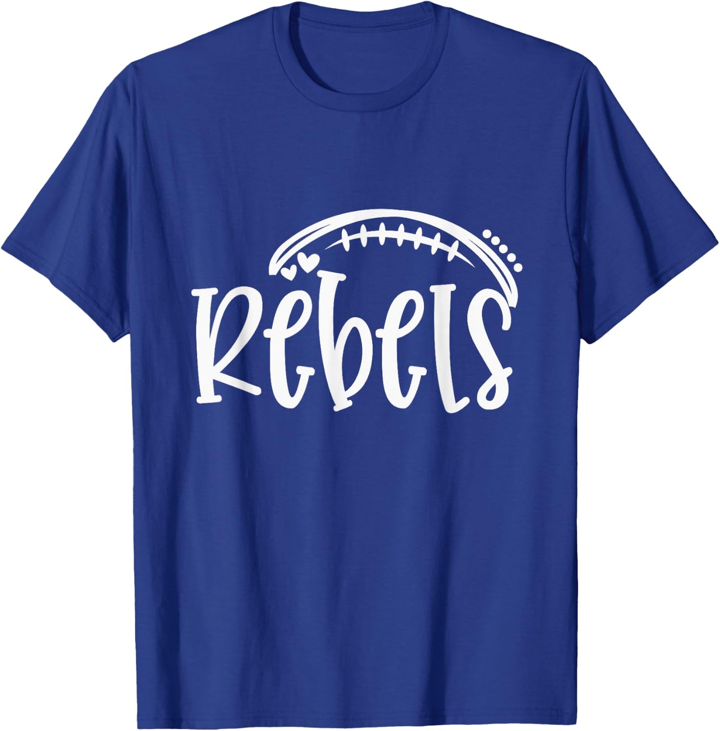 Rebel Pride Football School Spirit Game Day T-Shirt - T-Shirt | Royal