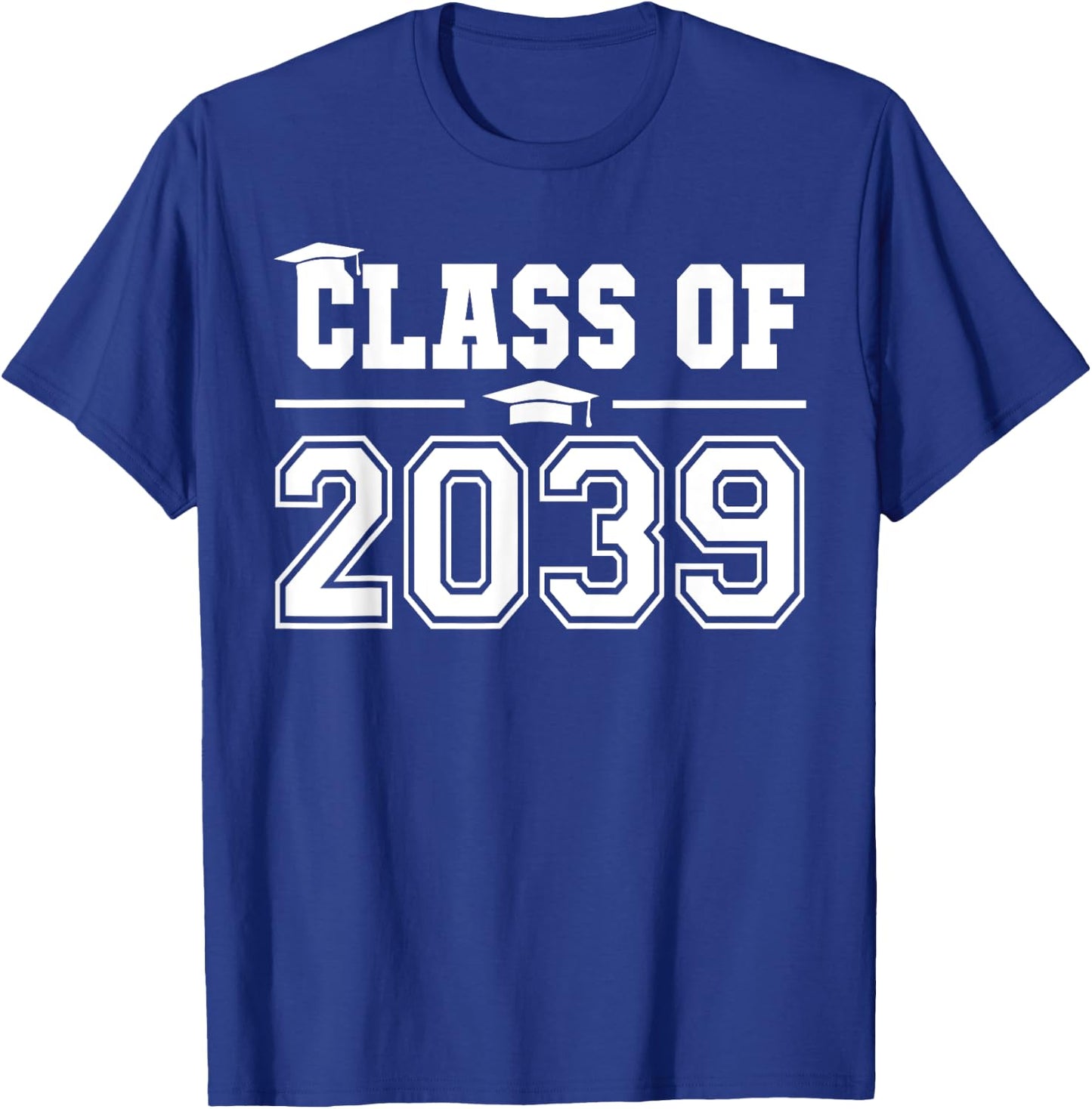 Class of 2039 Grow With Me First Day of School Graduation T-Shirt - T-Shirt | Royal