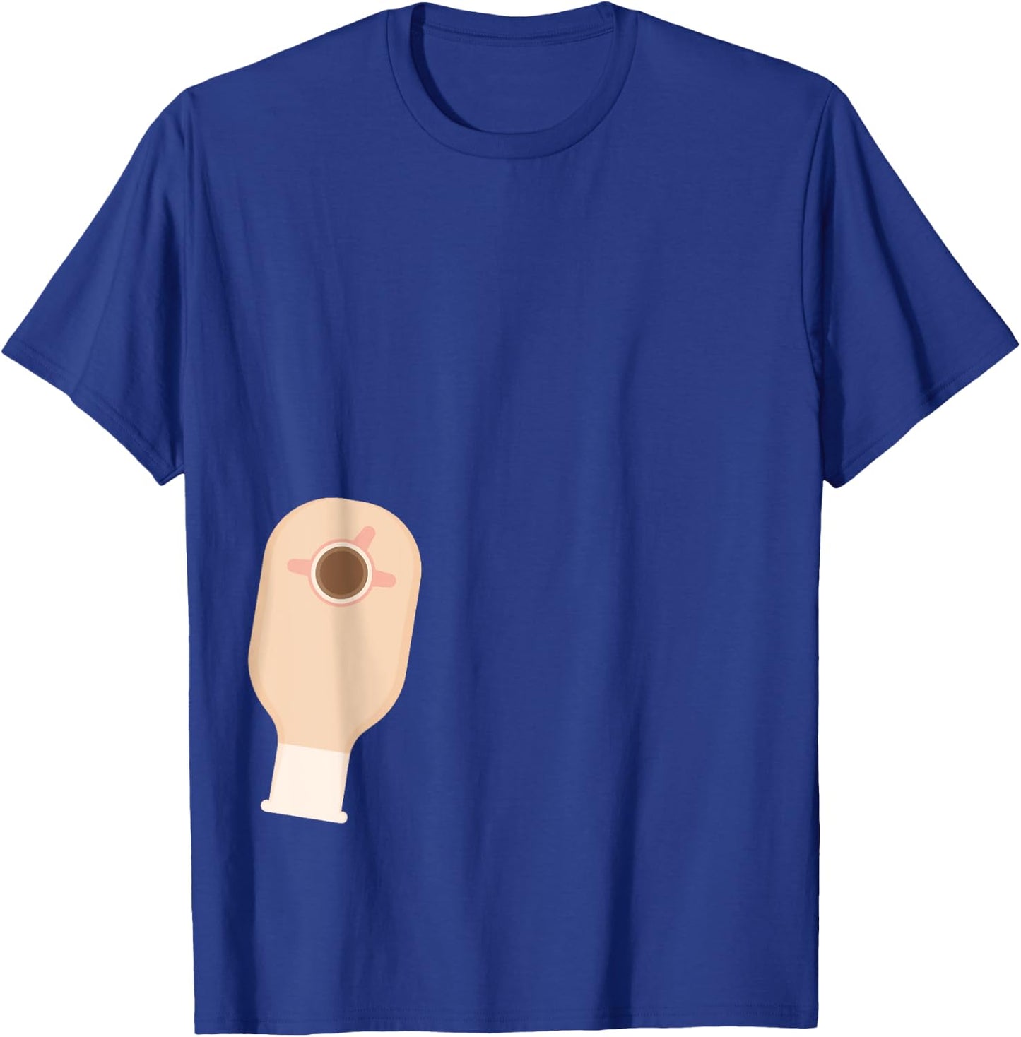 Funny Diverticulitis Bowel Cancer, IBD Ostomy Colostomy Bag T-Shirt - T-Shirt | Royal