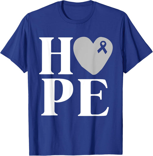 Brain Cancer Awareness Shirt Hope Grey Ribbon Awareness