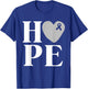 Brain Cancer Awareness Shirt Hope Grey Ribbon Awareness T-Shirt - T-Shirt | Royal