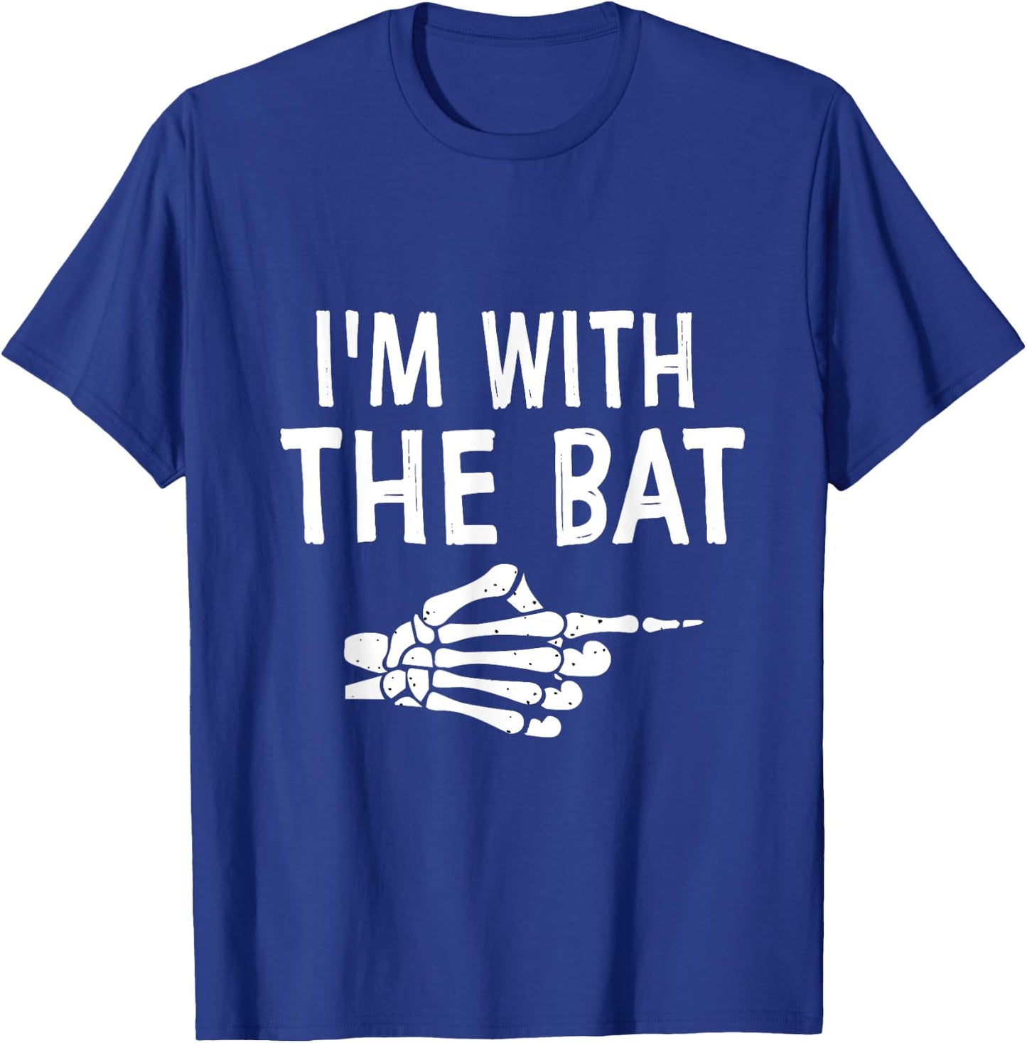 I'm With The Bat Funny Matching Couple Halloween Costume T-Shirt - T-Shirt | Royal
