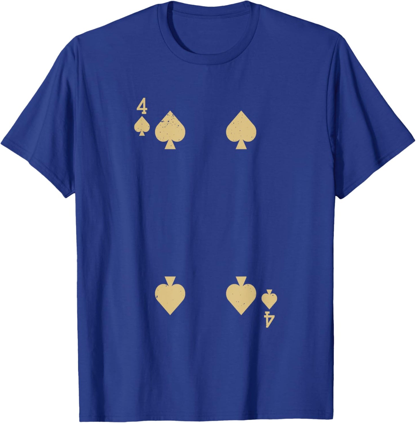 Four 4 of Spades Playing Card , Blackjack Cards Poker T-Shirt - T-Shirt | Royal