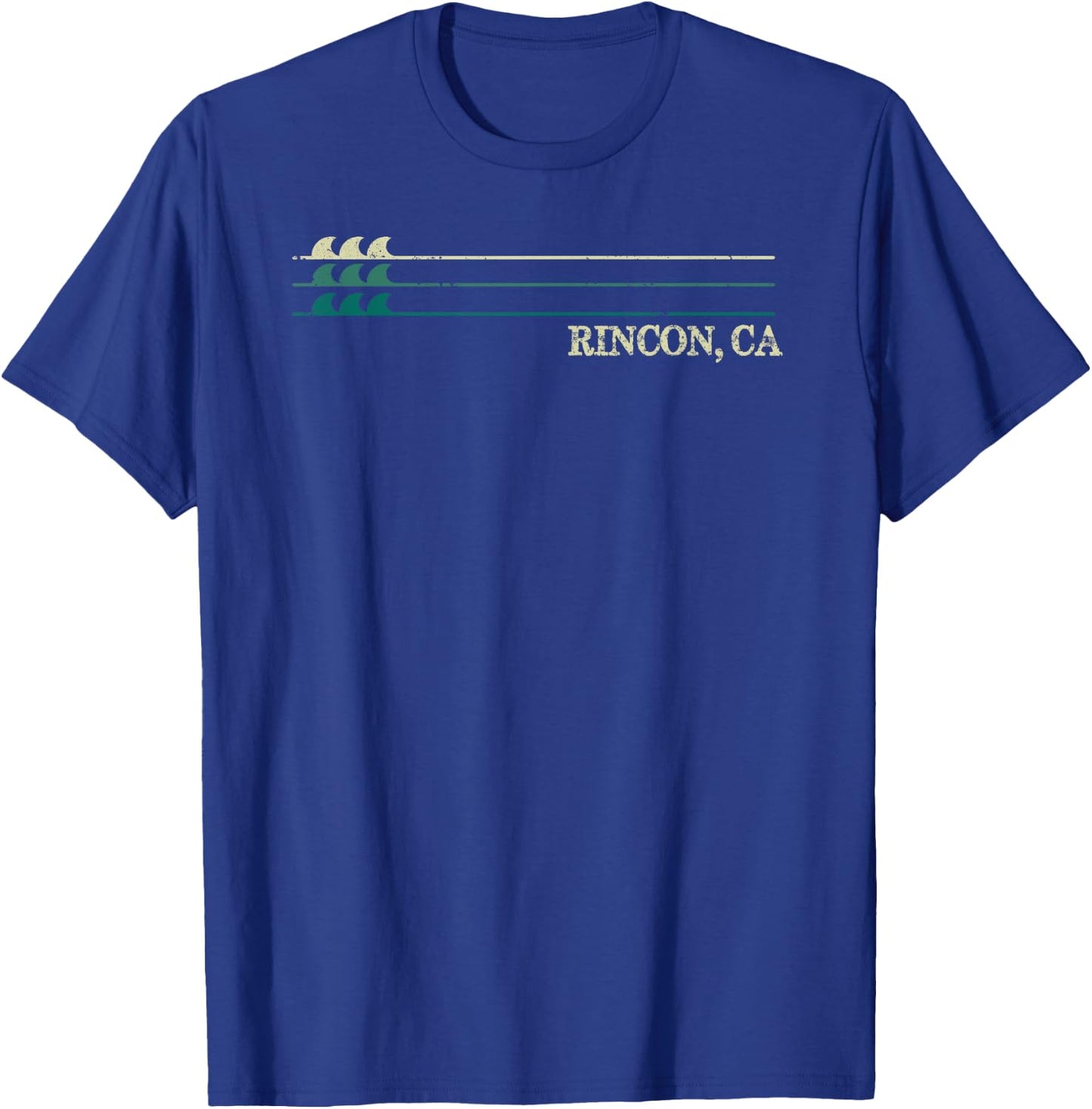 Rincon California Break Surfing Retro Wave T-Shirt - T-Shirt | Royal