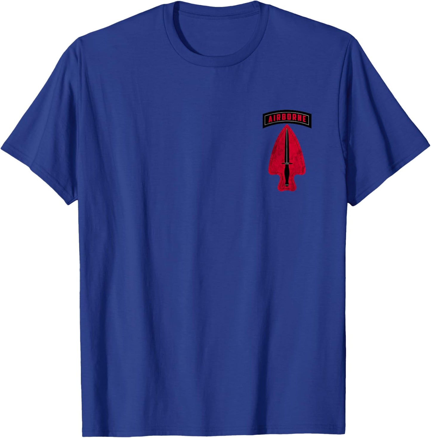 USASOC Force Airborne Vintage Logo Veteran Military Papa T-Shirt - T-Shirt | Royal