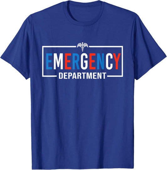 Emergency Department 4th of July USA Emergency Room Nurse T-Shirt - T-Shirt | Royal