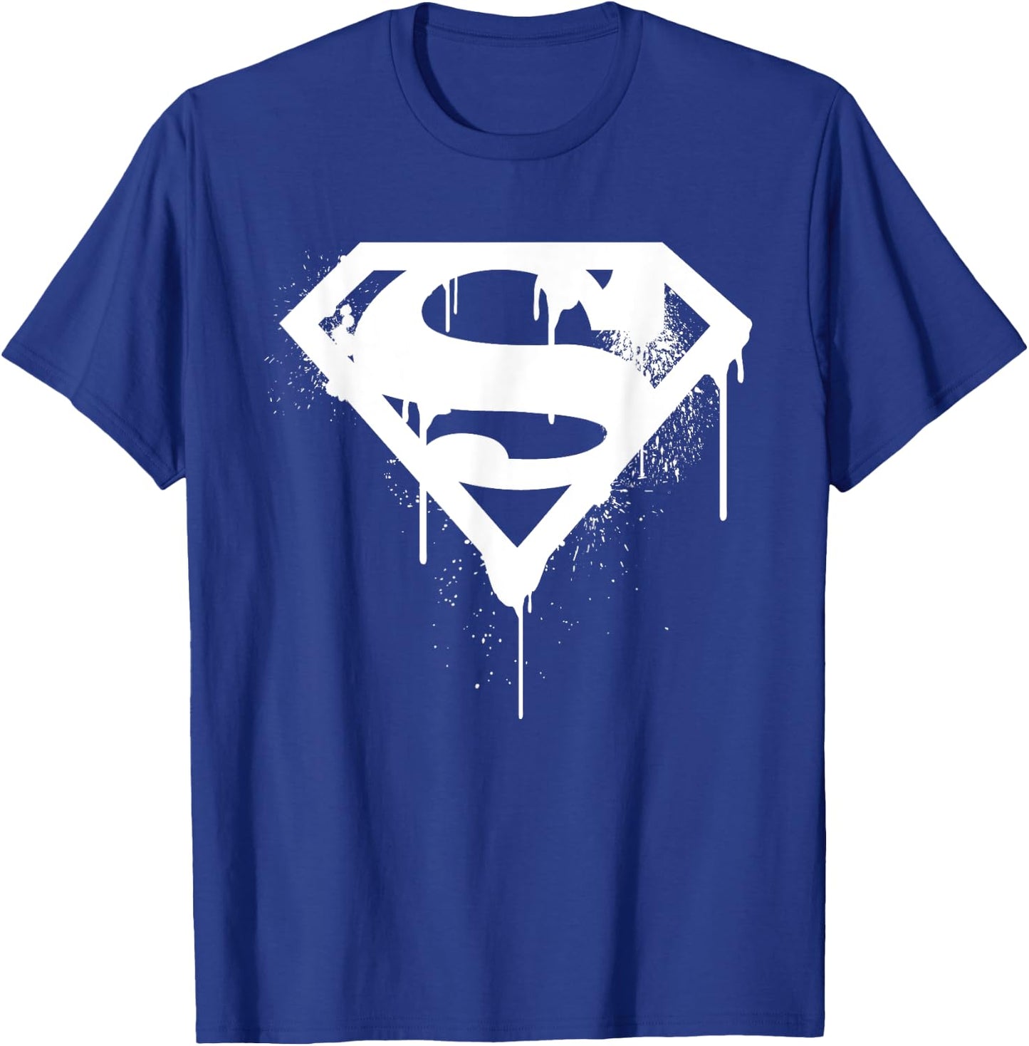 DC Superman Logo Doomsday White Graffiti T-Shirt - T-Shirt | Royal