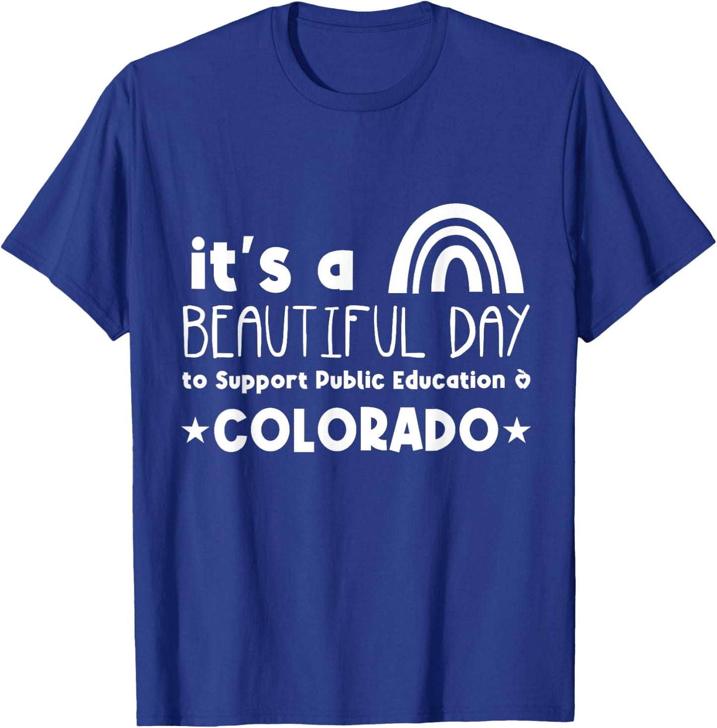 Support Public Education Teacher Red for Ed Colorado Women Kids T-Shirt - T-Shirt | Royal