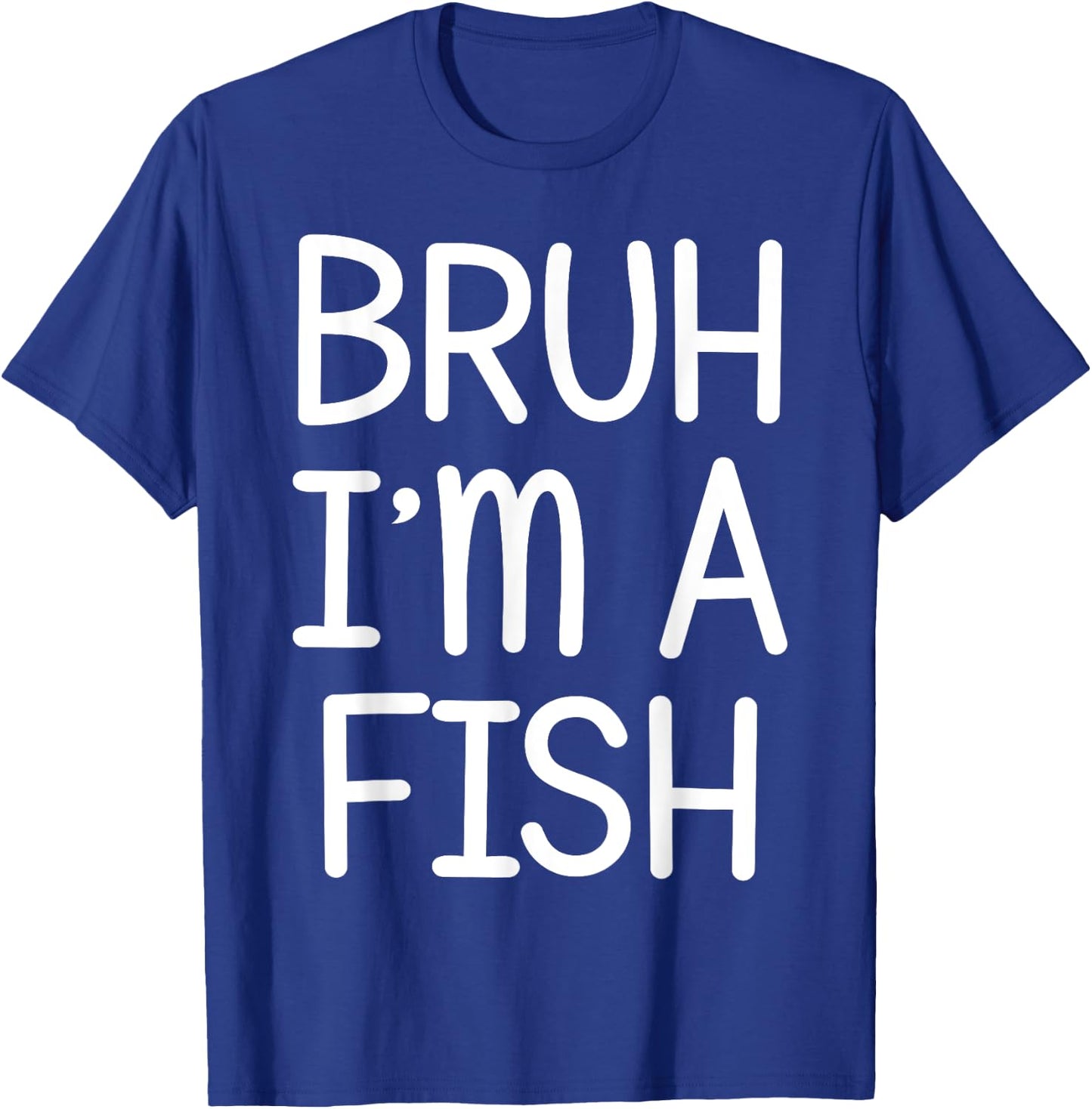 Pretend I'm A Fish Funny Lazy Halloween Costume Party T-Shirt - T-Shirt | Royal