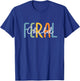 Vintage Feral Child Toddler Feral Girl Or Boy Flower Girl T-Shirt - T-Shirt | Royal