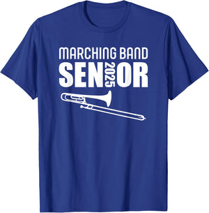 2025 Senior Trombone Player Class of 2025 Varsity Band T-Shirt - T-Shirt | Royal