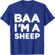 Baa Im a sheep funny lazy DIY costume for halloween party T-Shirt - T-Shirt | Royal