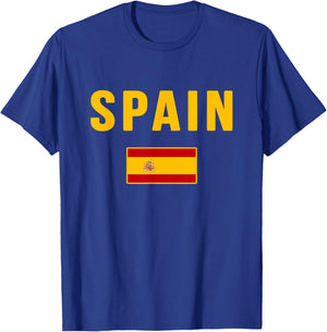 Spain Spanish Flag Espana T-Shirt - T-Shirt | Royal