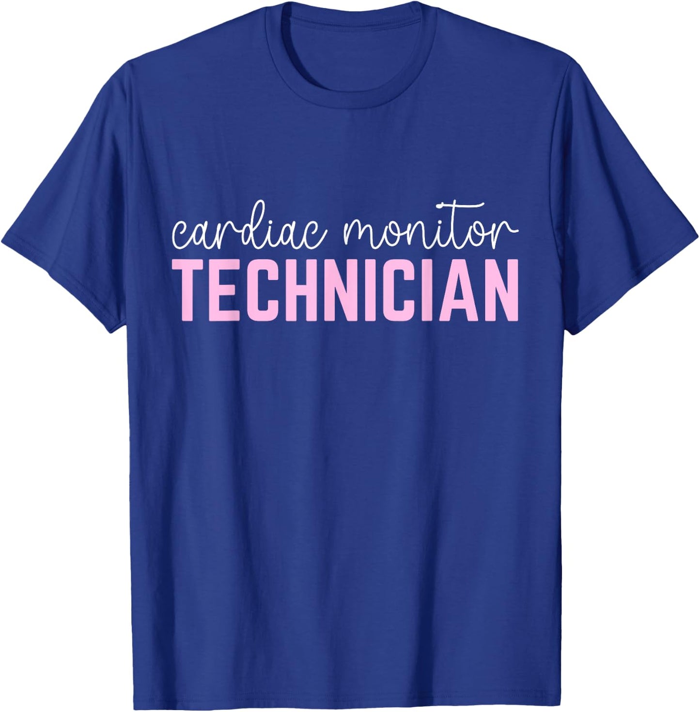 Funny Cardiac Nurse Cardiology Heart Cardiac Monitor Tech T-Shirt - T-Shirt | Royal