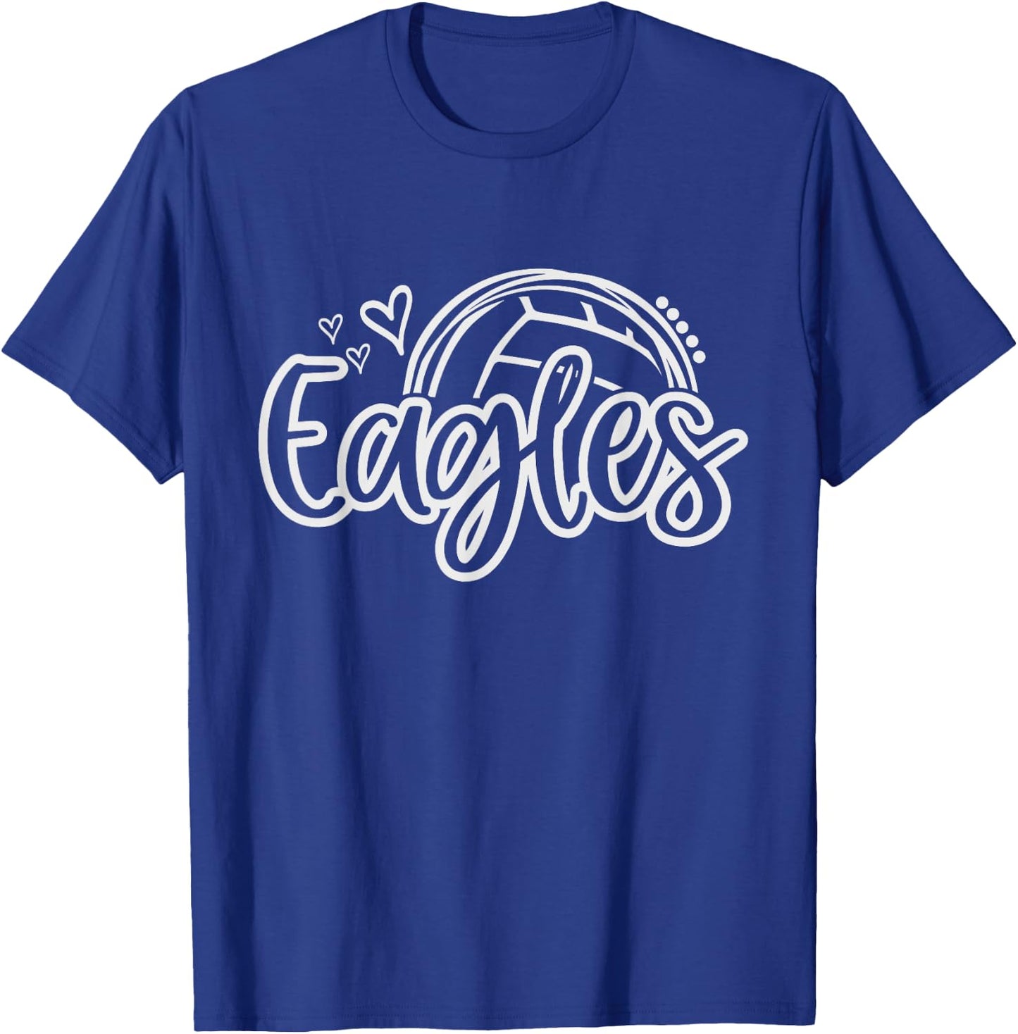 Volleyball Eagle School Sports Fan Team Spirit T-Shirt - T-Shirt | Royal