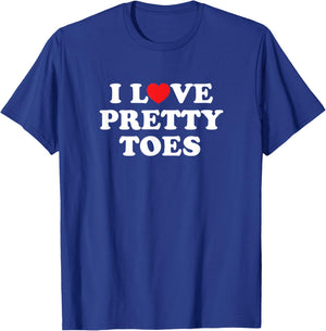 I Love Heart Pretty Toes Nail Salon Manicurist Pedicurist T-Shirt - T-Shirt | Royal
