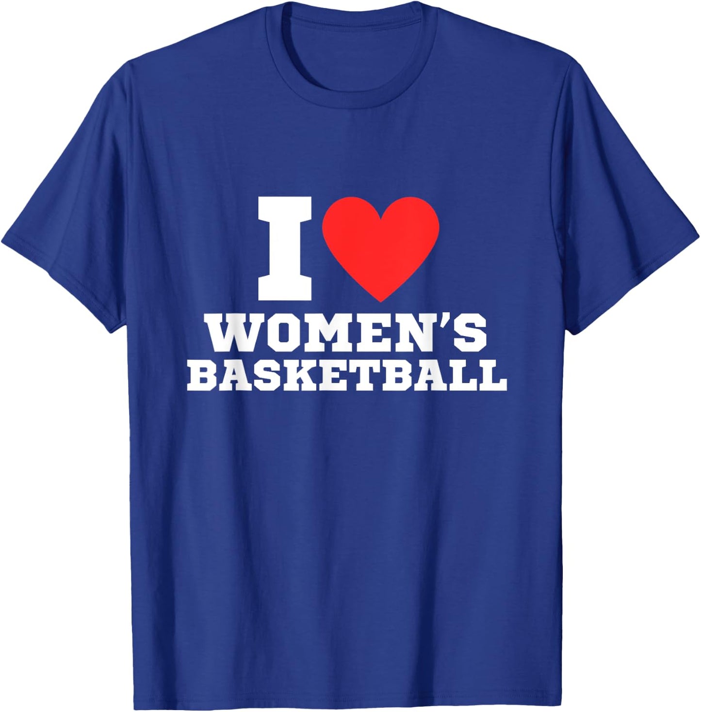 I love women's basketball | y2k | women sports | red heart T-Shirt - T-Shirt | Royal