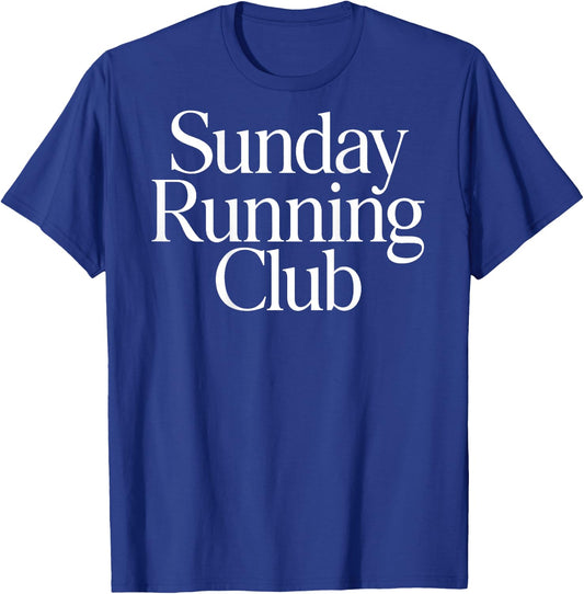 SUNDAY RUNNING CLUB X Jogger Jogging Runner Fitness Gym BACK T-Shirt - T-Shirt | Royal