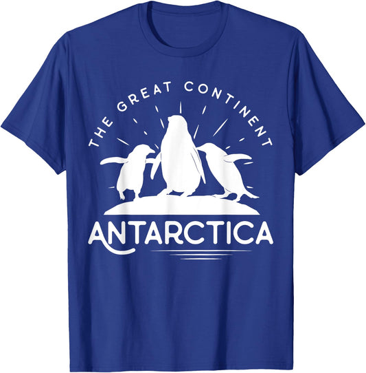 Antarctica Continent - Penguin - Penguins South Pole T-Shirt - T-Shirt | Royal