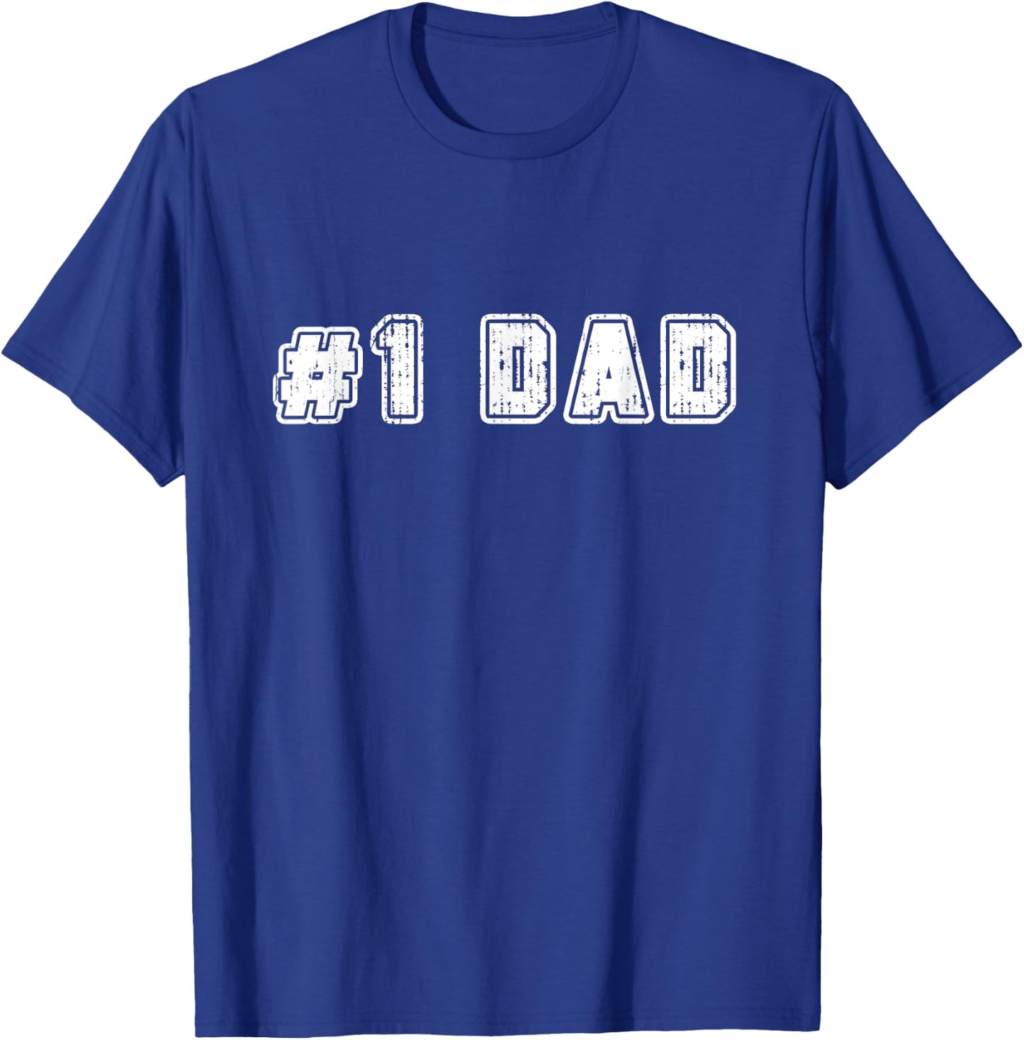 #1 Dad Best Dad Father's Day Number One Dad Father Matching T-Shirt - T-Shirt | Royal