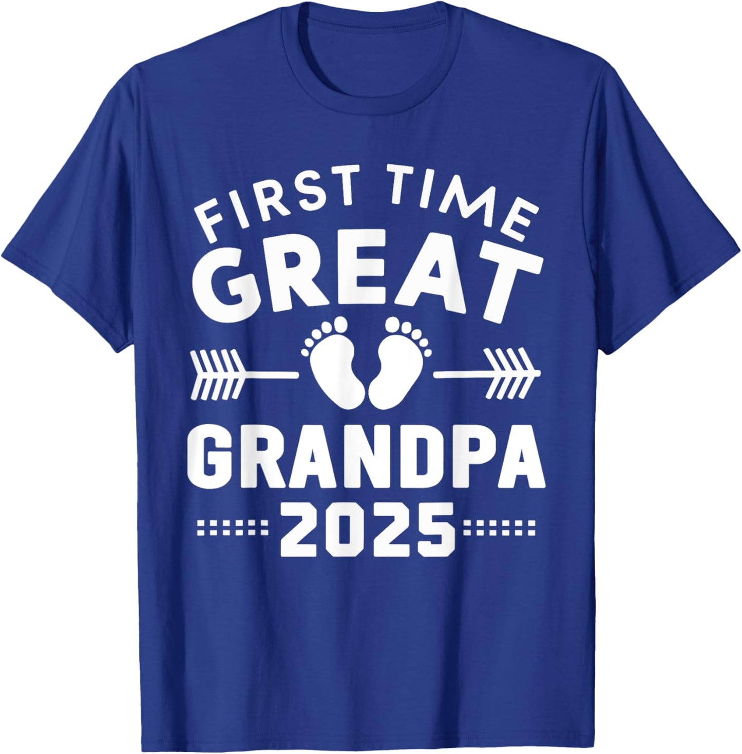 Love Family Matching First Time Great Grandpa 2025 T-Shirt - T-Shirt | Royal