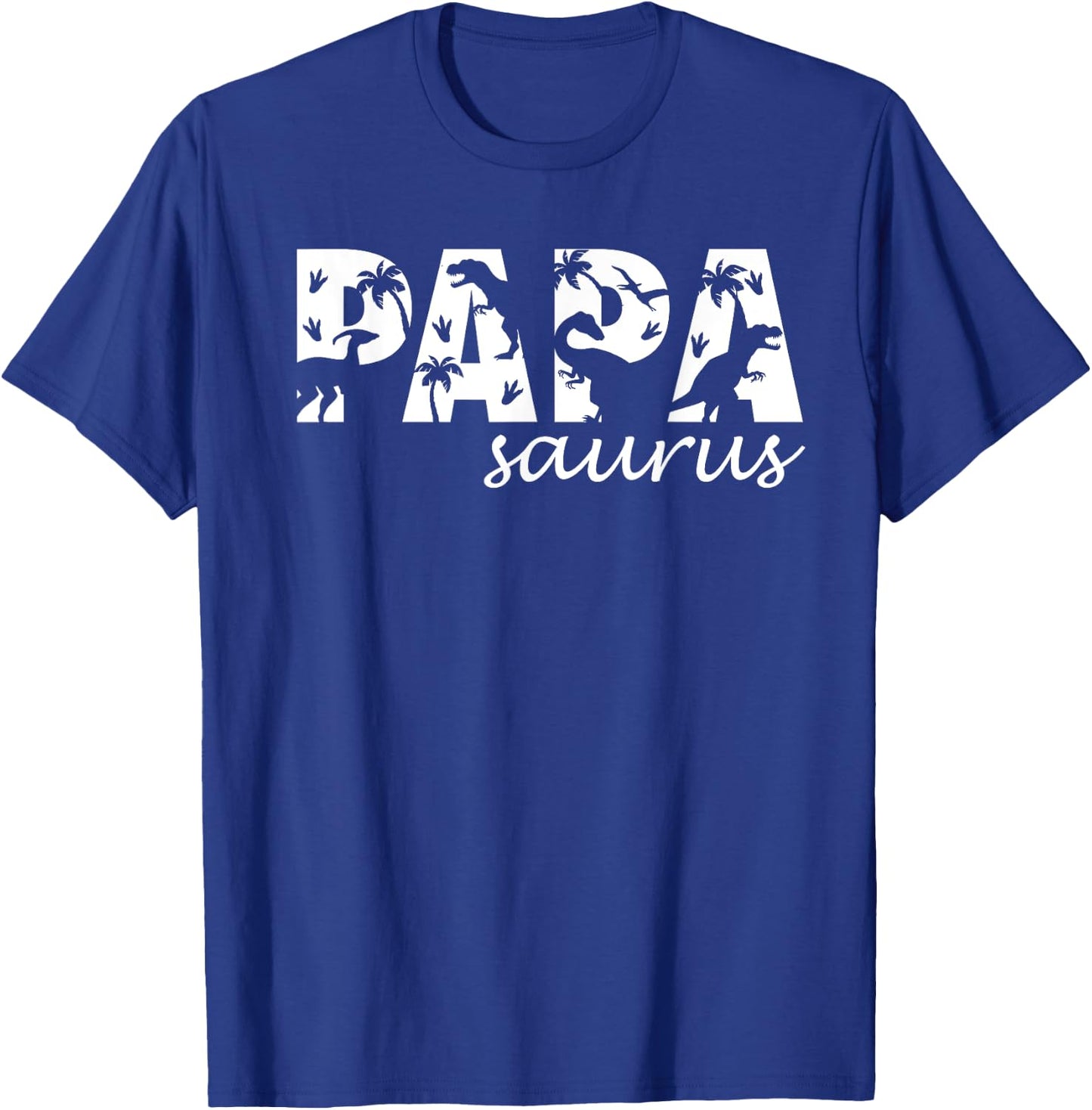 Papasaurus T Rex Dinosaur Papa Saurus Family Father's Day T-Shirt - T-Shirt | Royal