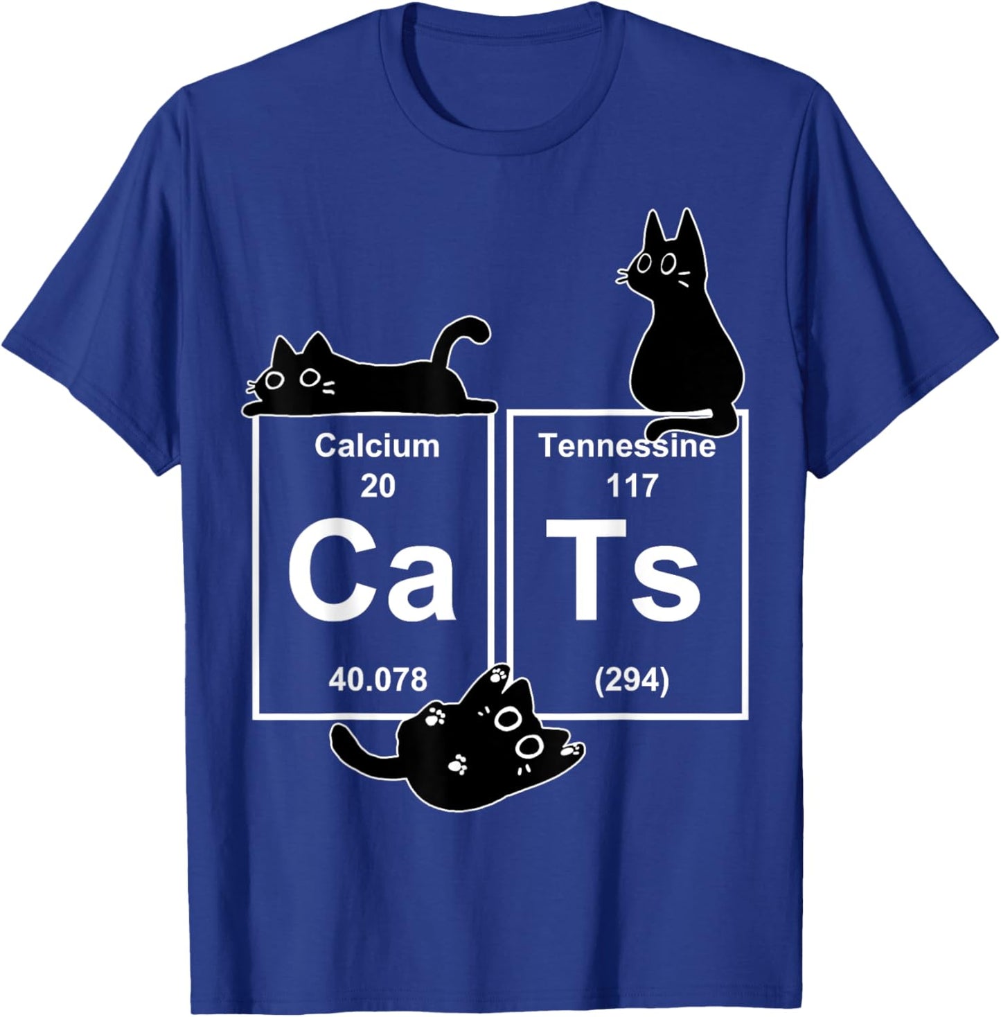 Cat Chemistry Periodic Table Funny Gifts Cat Dad, Cat Mom T-Shirt - T-Shirt | Royal