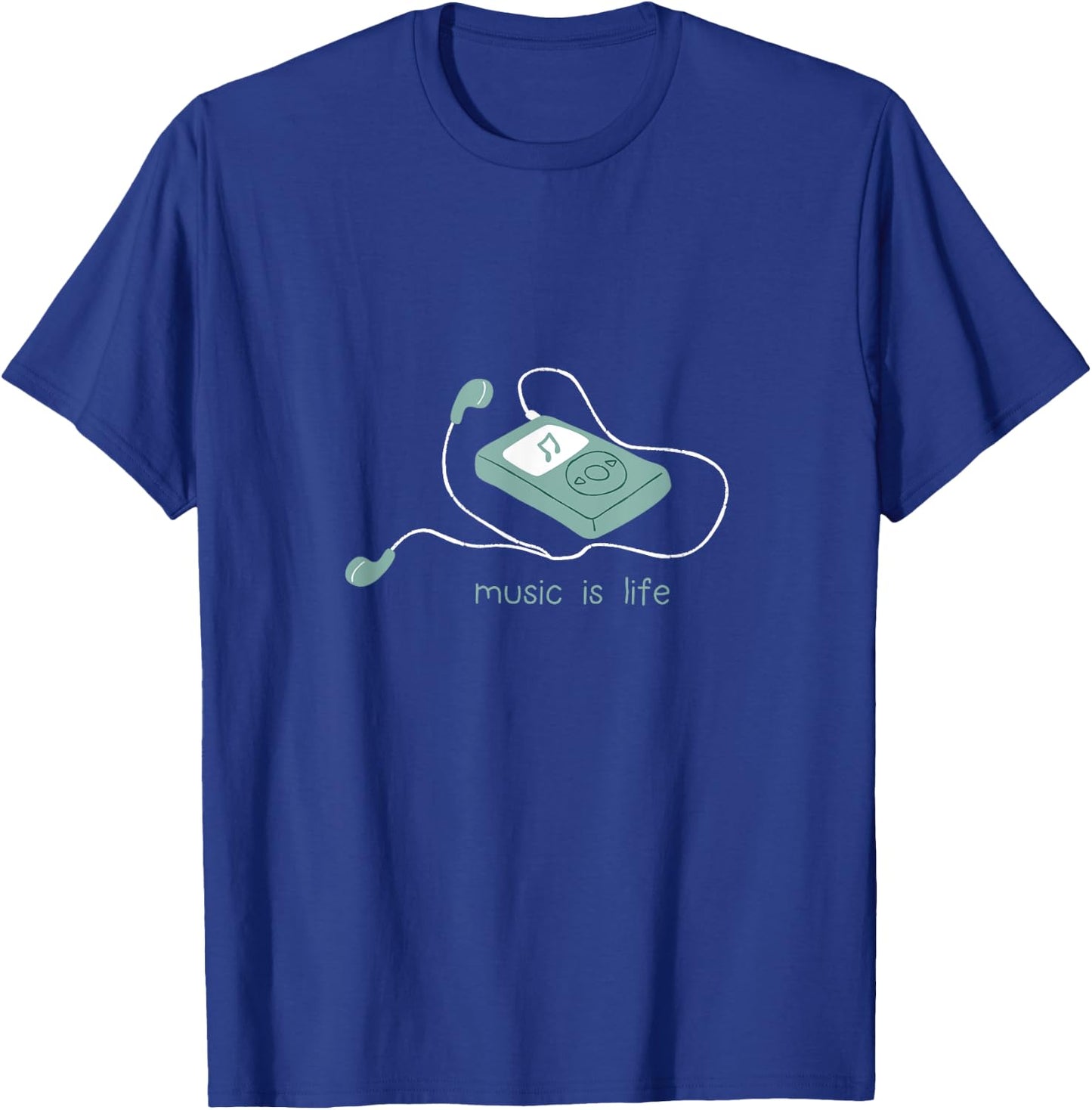 Music Vintage Retro Melody Mp3 Player Life T-Shirt - T-Shirt | Royal