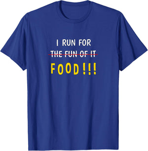 Funny Food Running Shirt Motivational Workout Shirts Women T-Shirt - T-Shirt | Royal