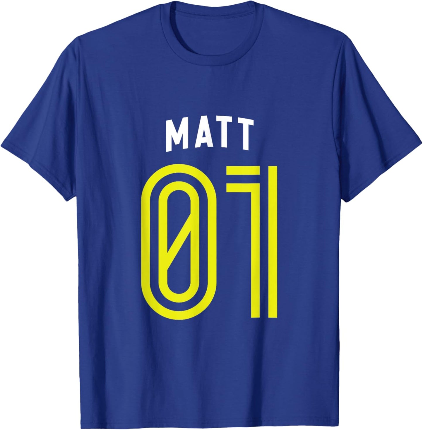 MATT 01 - Number One Team Sports Fan Varsity Style T-Shirt - T-Shirt | Royal