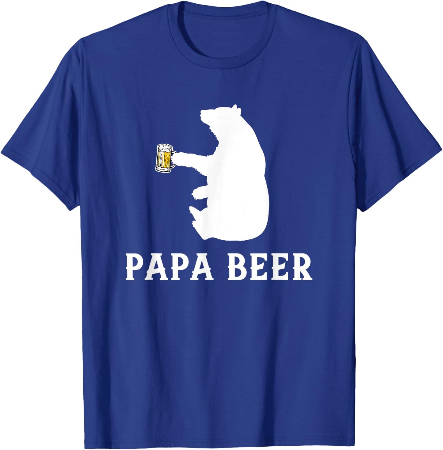 Papa Beer Shirt, Papa Bear Father's Day Gift T-Shirt - T-Shirt | Royal