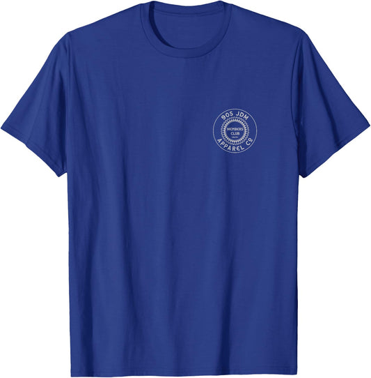 90s JDM Brand AC IN DC Minimal v1 2-Side Graphic T-Shirt - T-Shirt | Royal