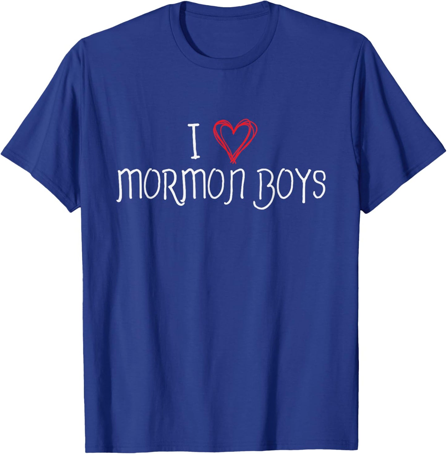 I Heart Love Mormon Boys Cute Funny LDS T-Shirt - T-Shirt | Royal