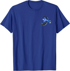 Blue Jay Bird Birder Birdwatching Biologist Ornithologist T-Shirt - T-Shirt | Royal