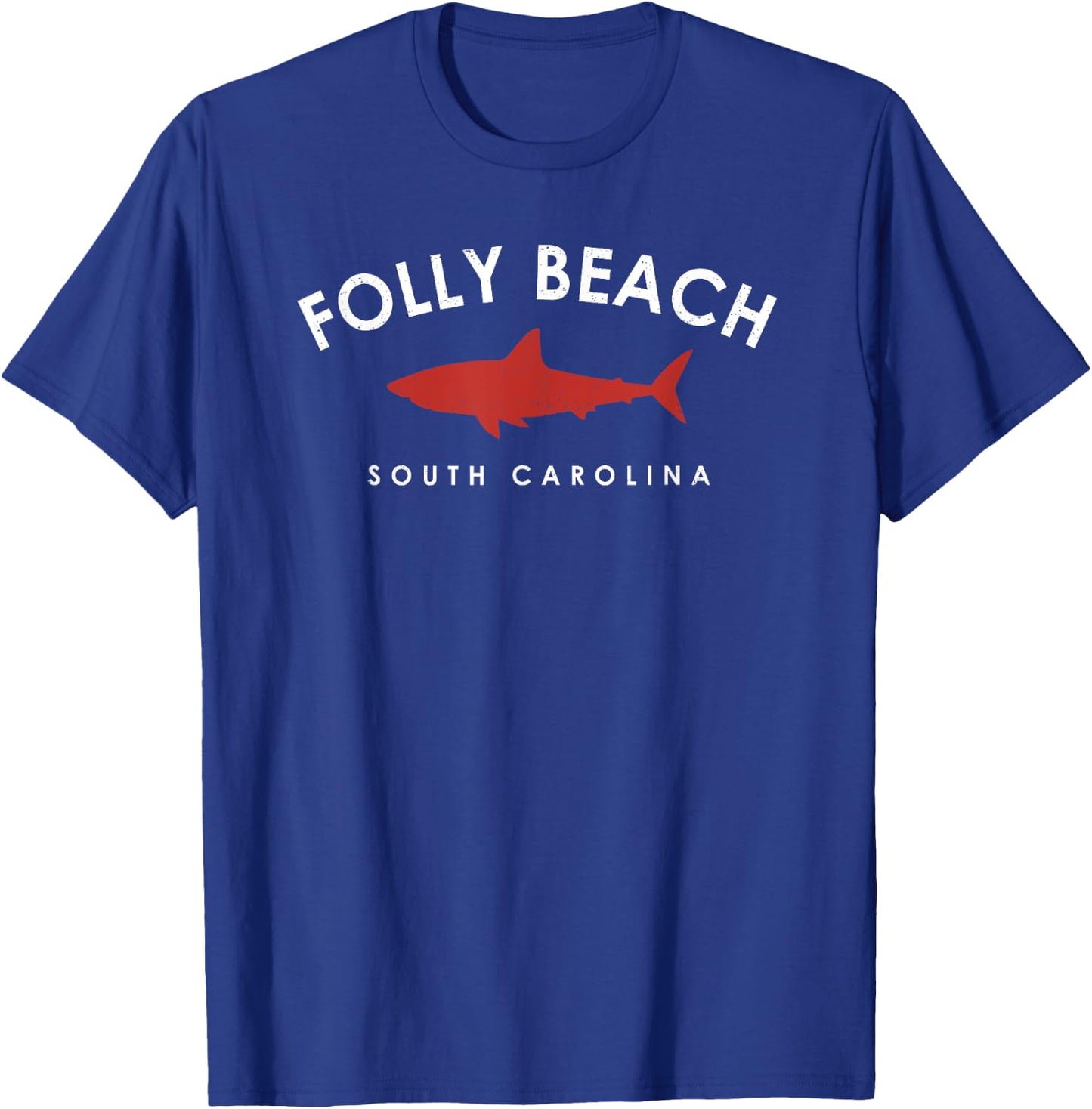 Folly Beach South Carolina Shark Vacation Souvenir Women Kids T-Shirt - T-Shirt | Royal