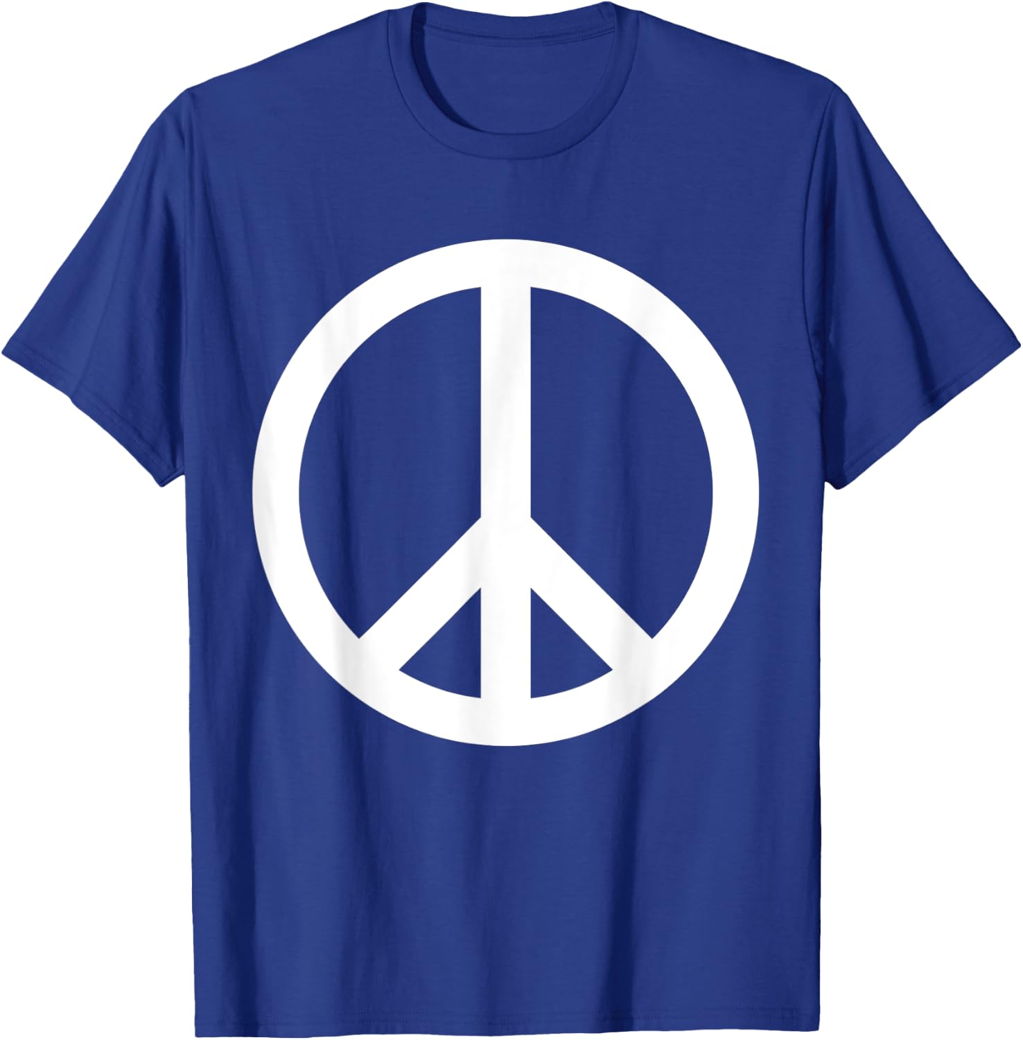 White Peace Sign T-Shirt - T-Shirt | Royal