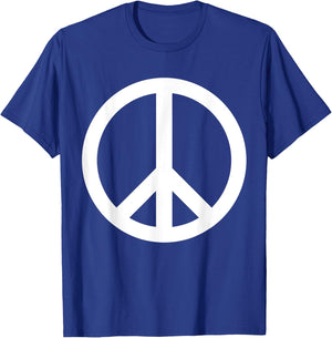 White Peace Sign T-Shirt - T-Shirt | Royal