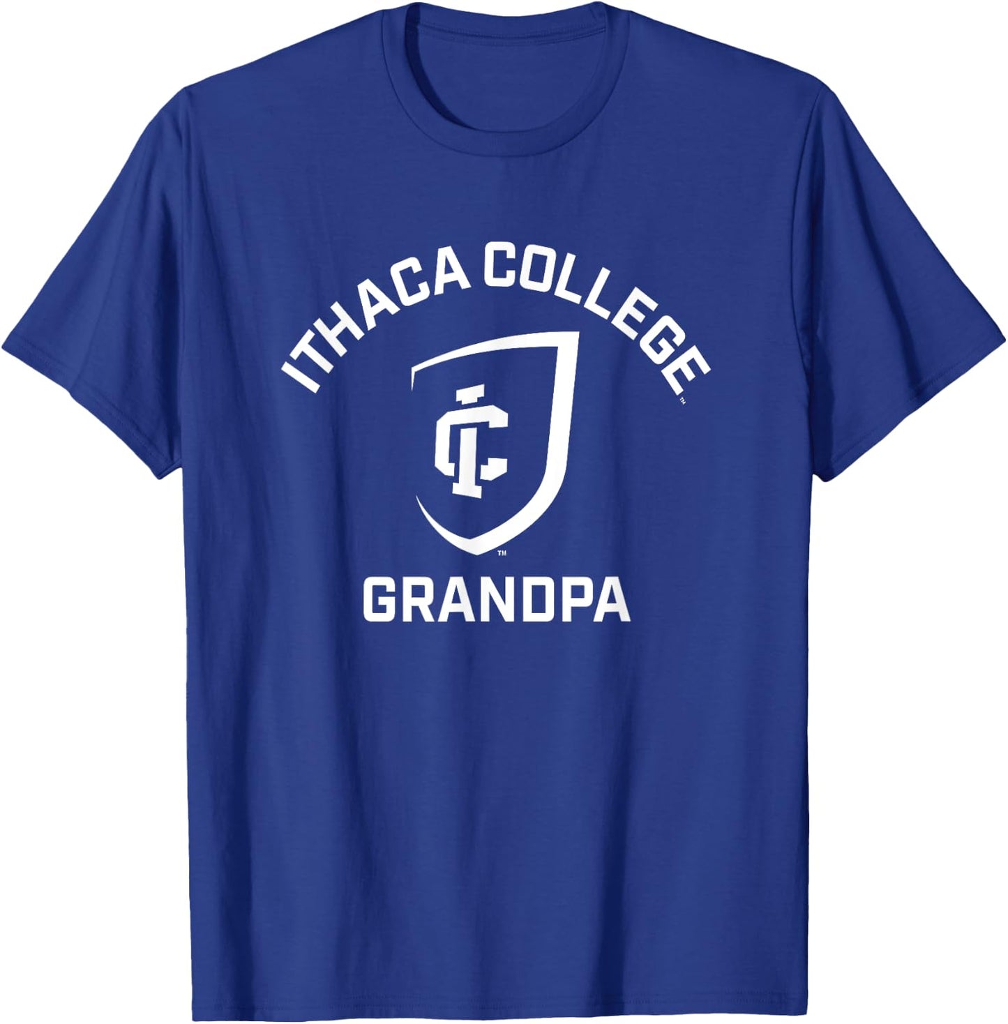 Ithaca College Bombers Arched Grandpa T-Shirt - T-Shirt | Royal