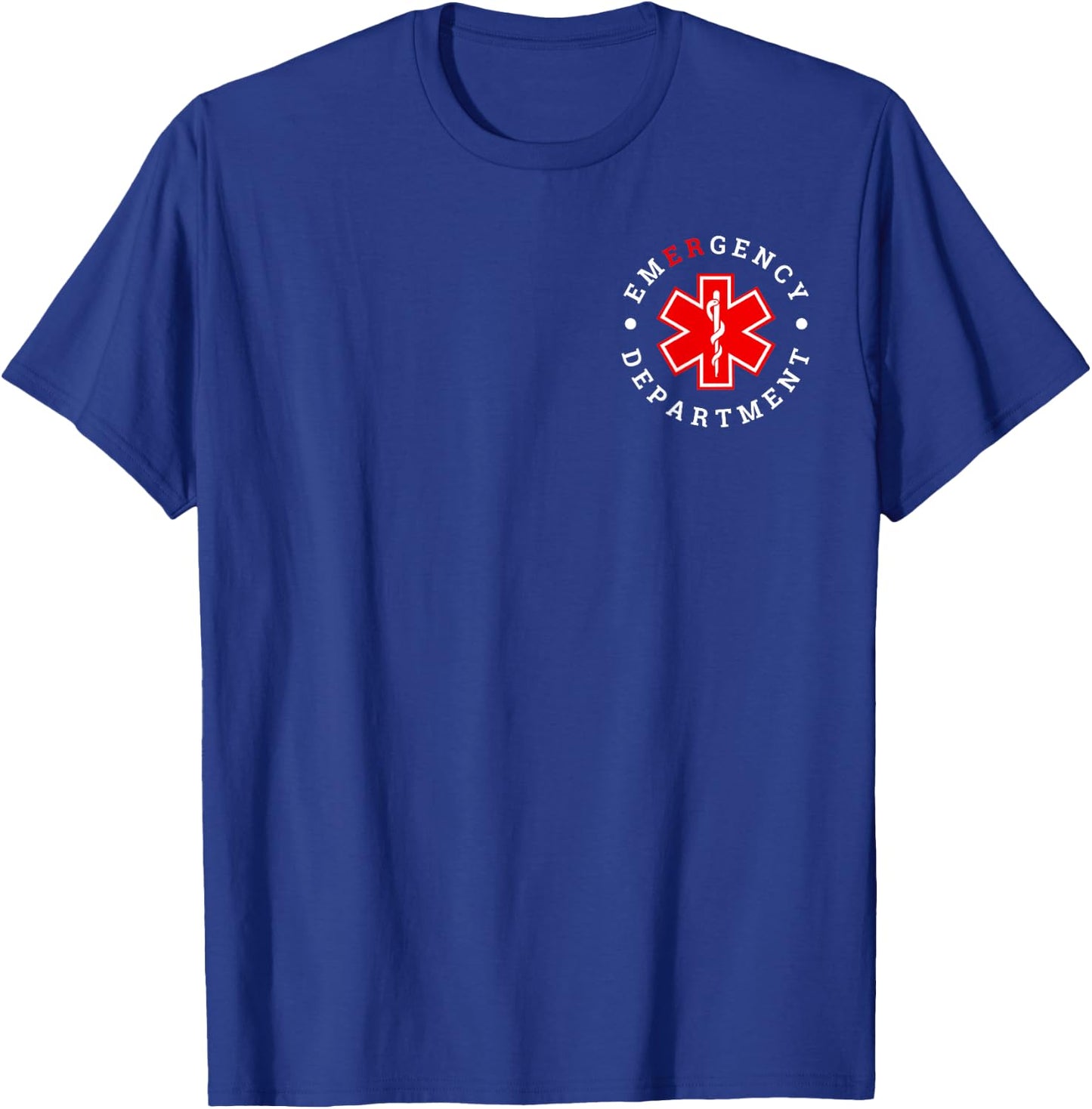 Emergency Department ER Trauma Front and Back Design T-Shirt - T-Shirt | Royal