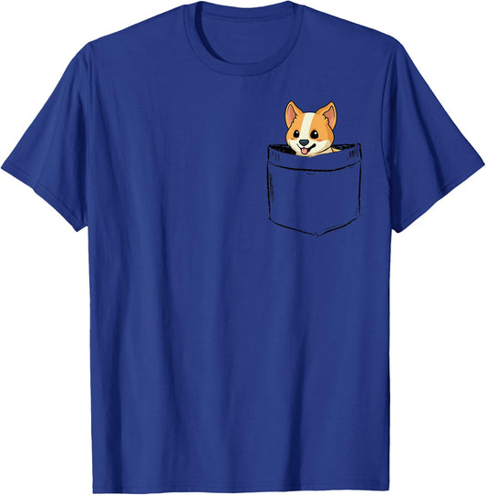 Cute Pocket Corgi, Boy Girl Funny T-Shirt - T-Shirt | Royal