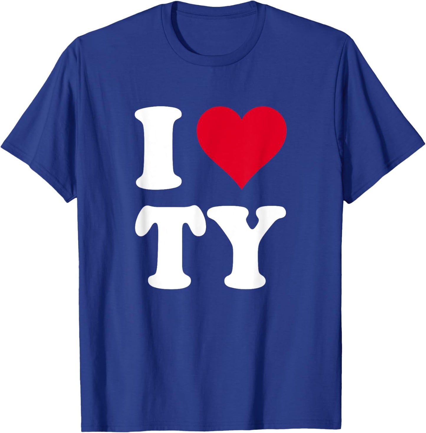 Red Heart I Love Ty T-Shirt - T-Shirt | Royal